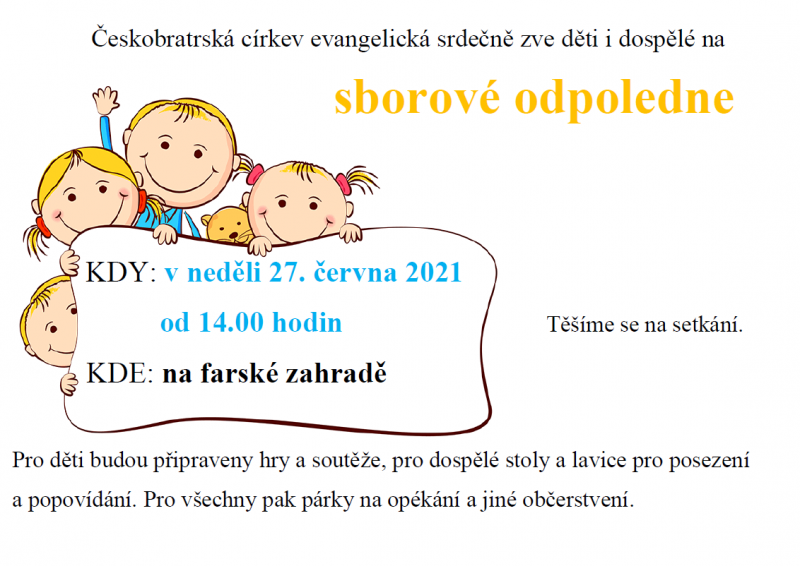 Sborové odpoledne na farské zahradě
