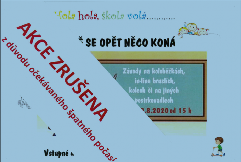 Zrušení akce koloběžky